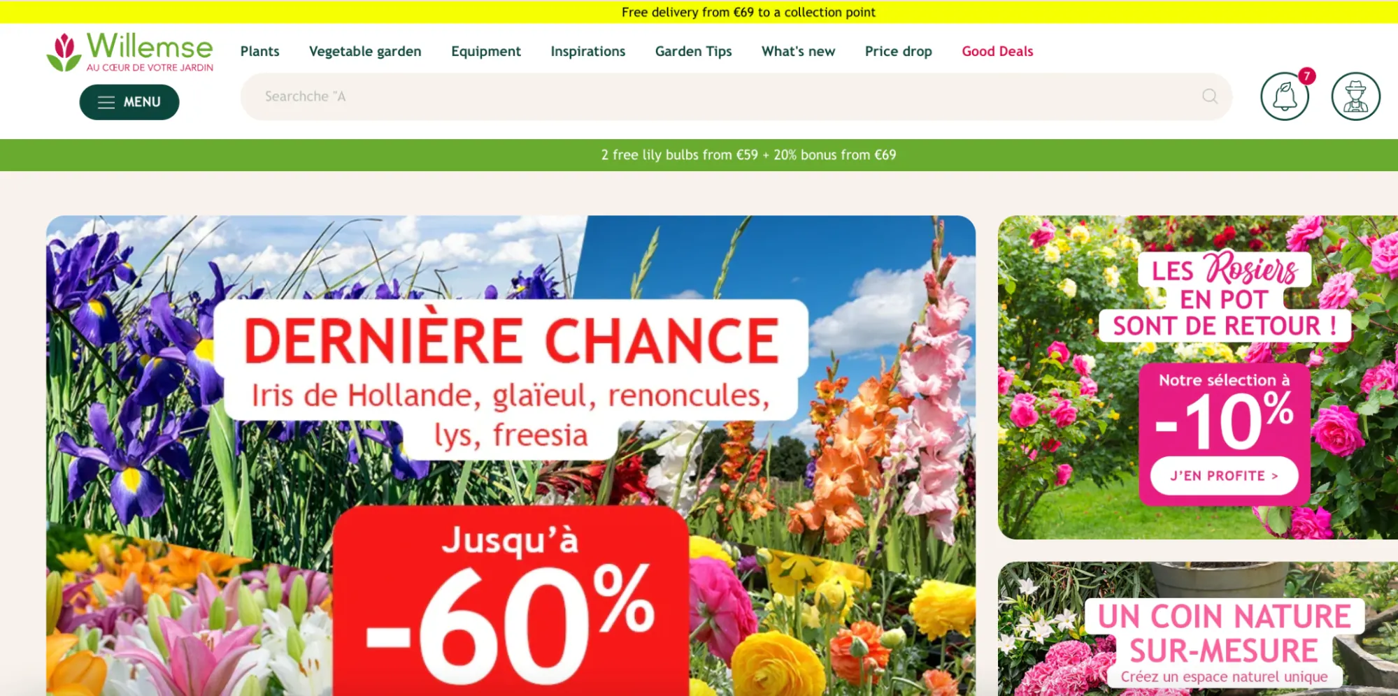 Willemse is a prominent French e-commerce company specializing in the sale of plants, seeds, and gardening equipment